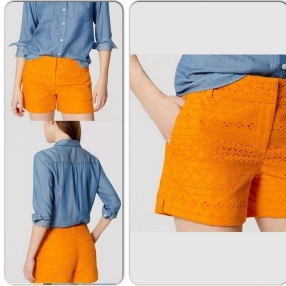 LOFT Pants - Ann Taylor LOFT Riviera 4" Inseam Eyelet Shorts .
